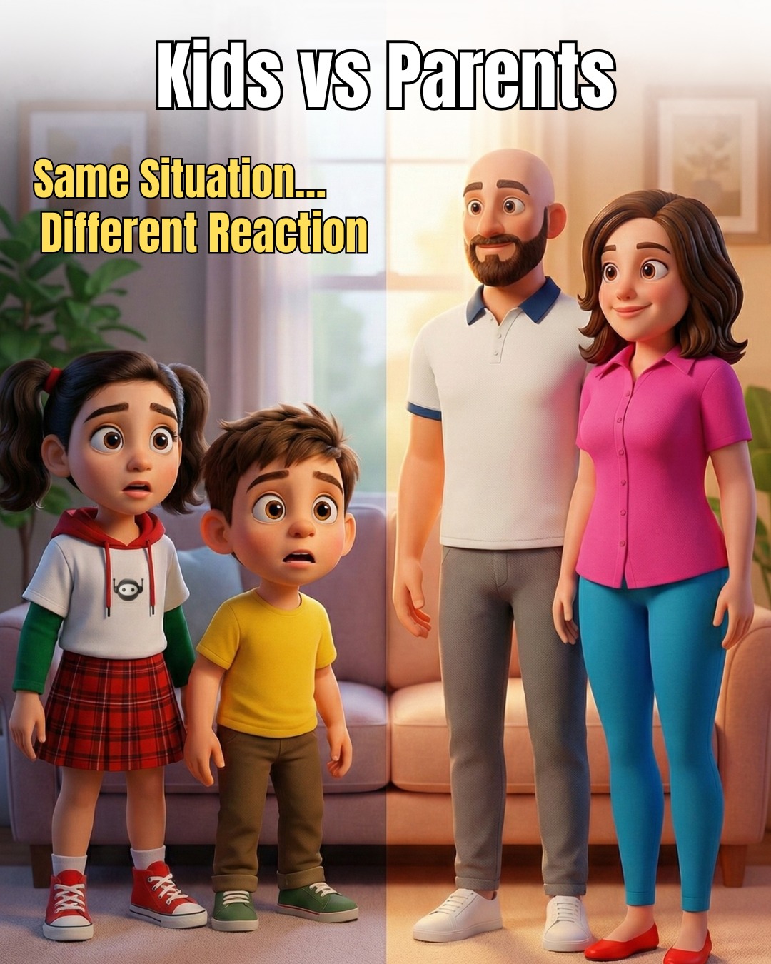 Kids vs Parents Same Situation….. Different Reaction