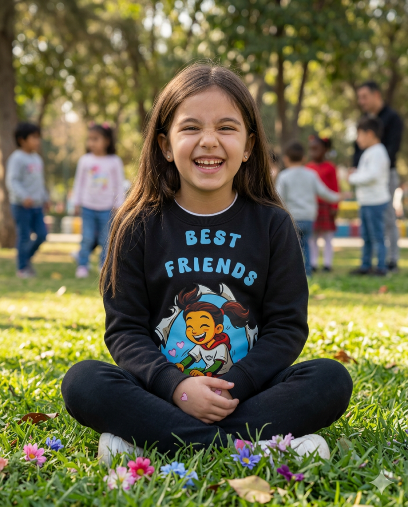 young child wearing jevika best friend elegant outfit lifestyle photography